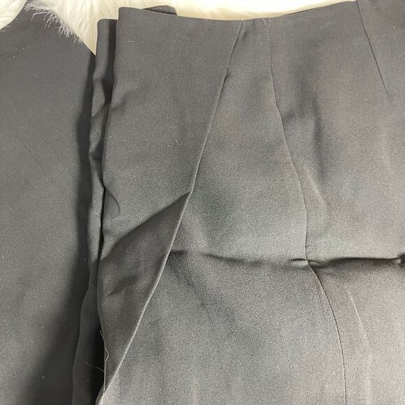 Lafayette 148 Black Crepe Drape Pleated No Waistband Pants Sz 2 - Picture 7 of 11